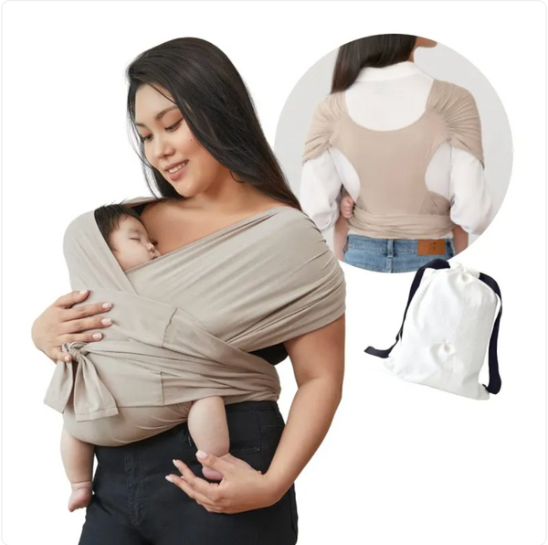 BellyEase™ SnuggleWrap Baby Carrier — Hands-Free Cotton Wrap for Newborns & Toddlers