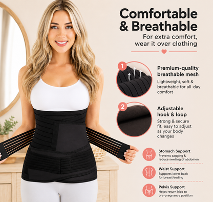 BellyEase™ Postpartum Belly Wrap — Adjustable Comfort Support for New Moms