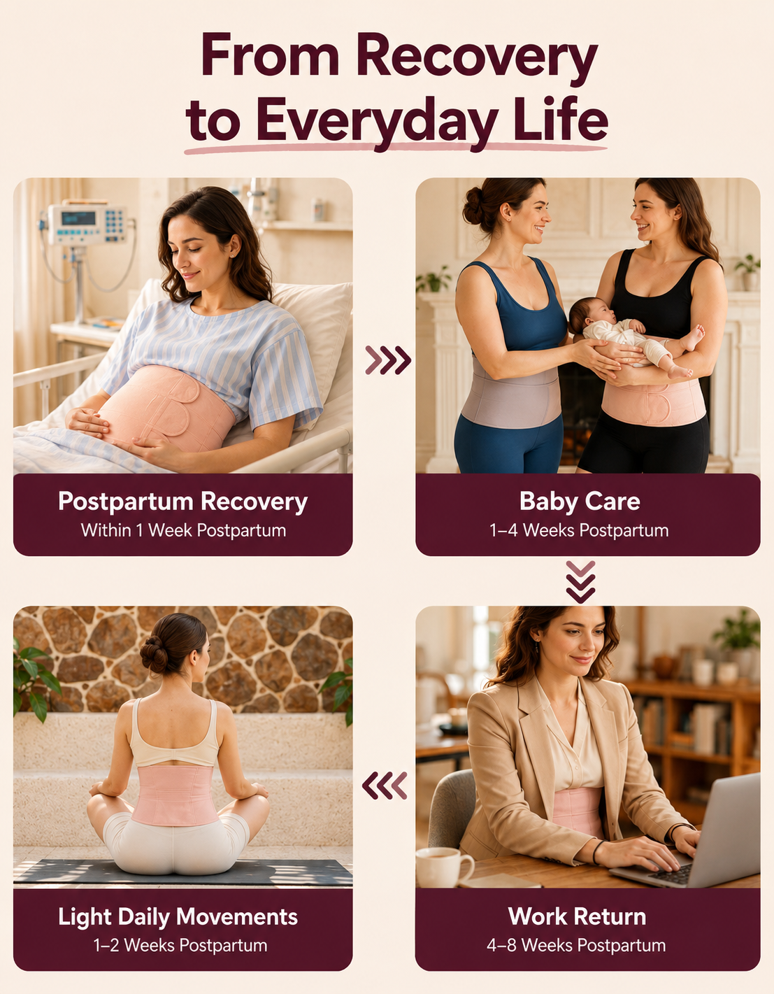 BellyEase™ ErgoWrap — 360° Adjustable Comfort Belt for New Moms