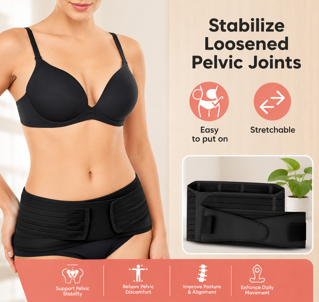BellyEase™ Postpartum Belly Wrap — Adjustable Comfort Support for New Moms