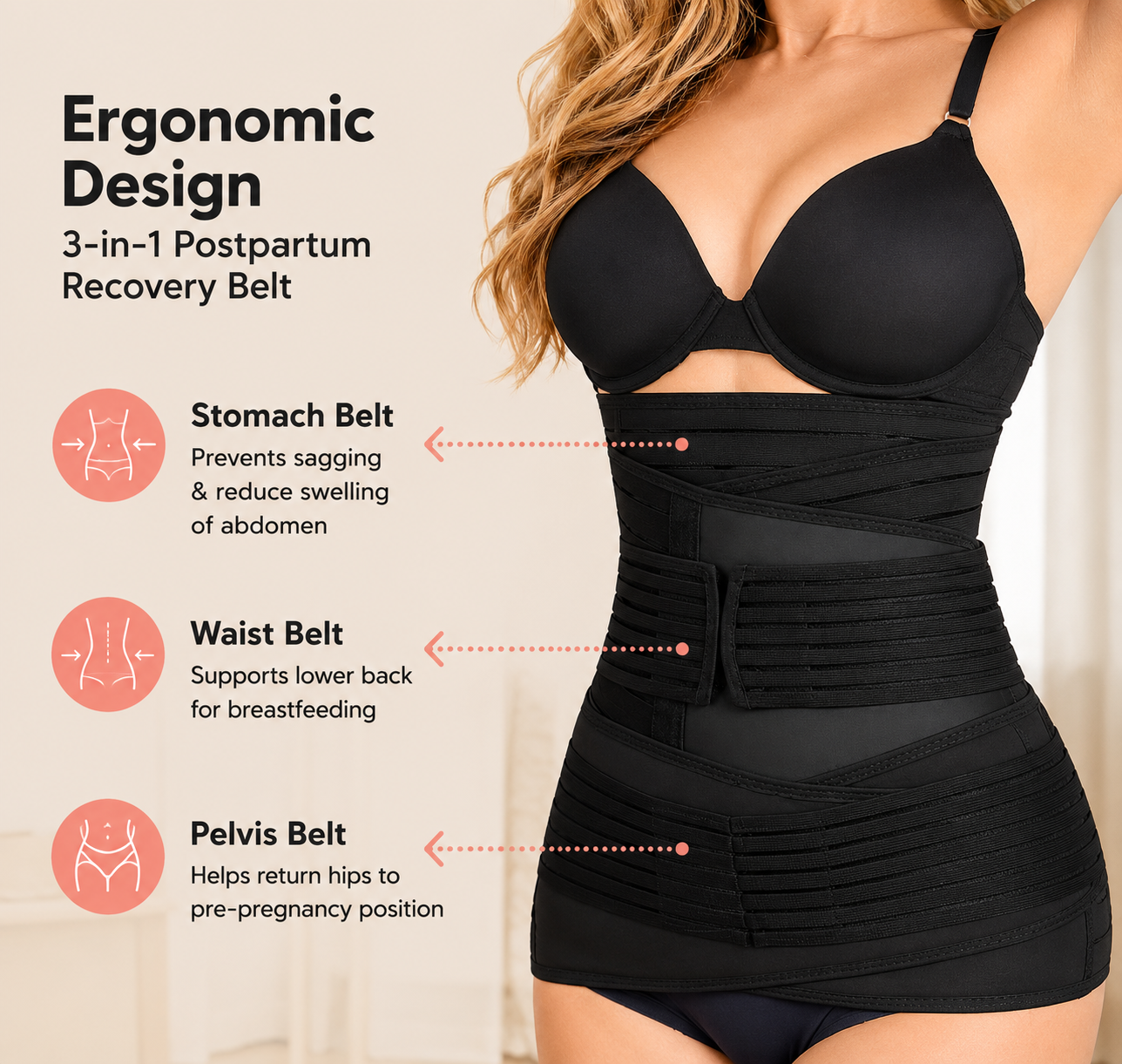 BellyEase™ Postpartum Belly Wrap — Adjustable Comfort Support for New Moms