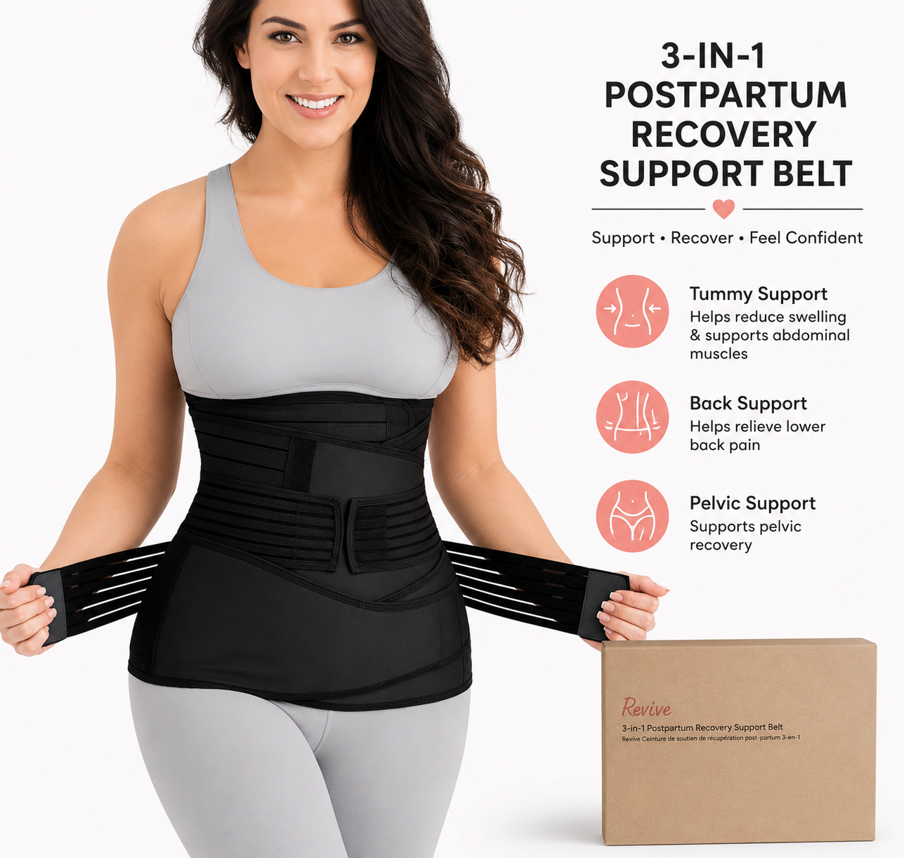BellyEase™ Postpartum Belly Wrap — Adjustable Comfort Support for New Moms