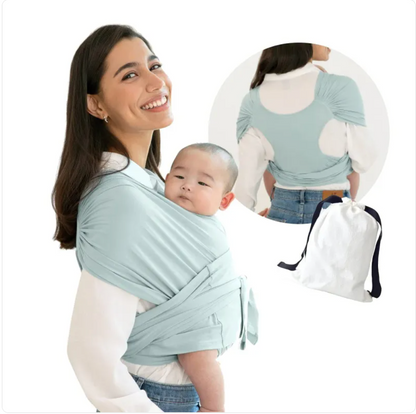 BellyEase™ SnuggleWrap Baby Carrier — Hands-Free Cotton Wrap for Newborns & Toddlers