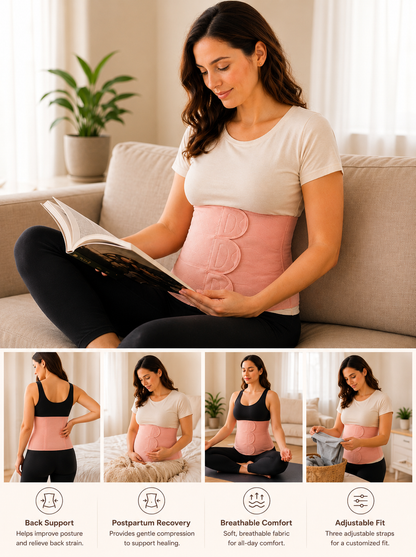 BellyEase™ ErgoWrap — 360° Adjustable Comfort Belt for New Moms
