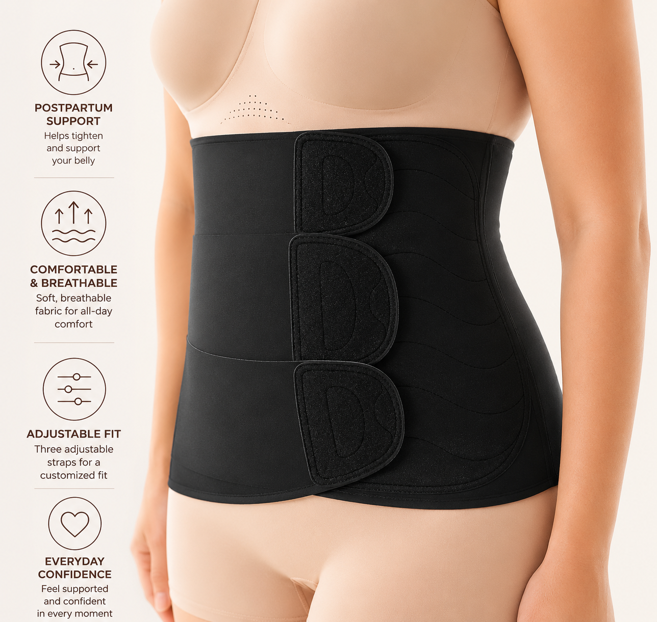 BellyEase™ ErgoWrap — 360° Adjustable Comfort Belt for New Moms