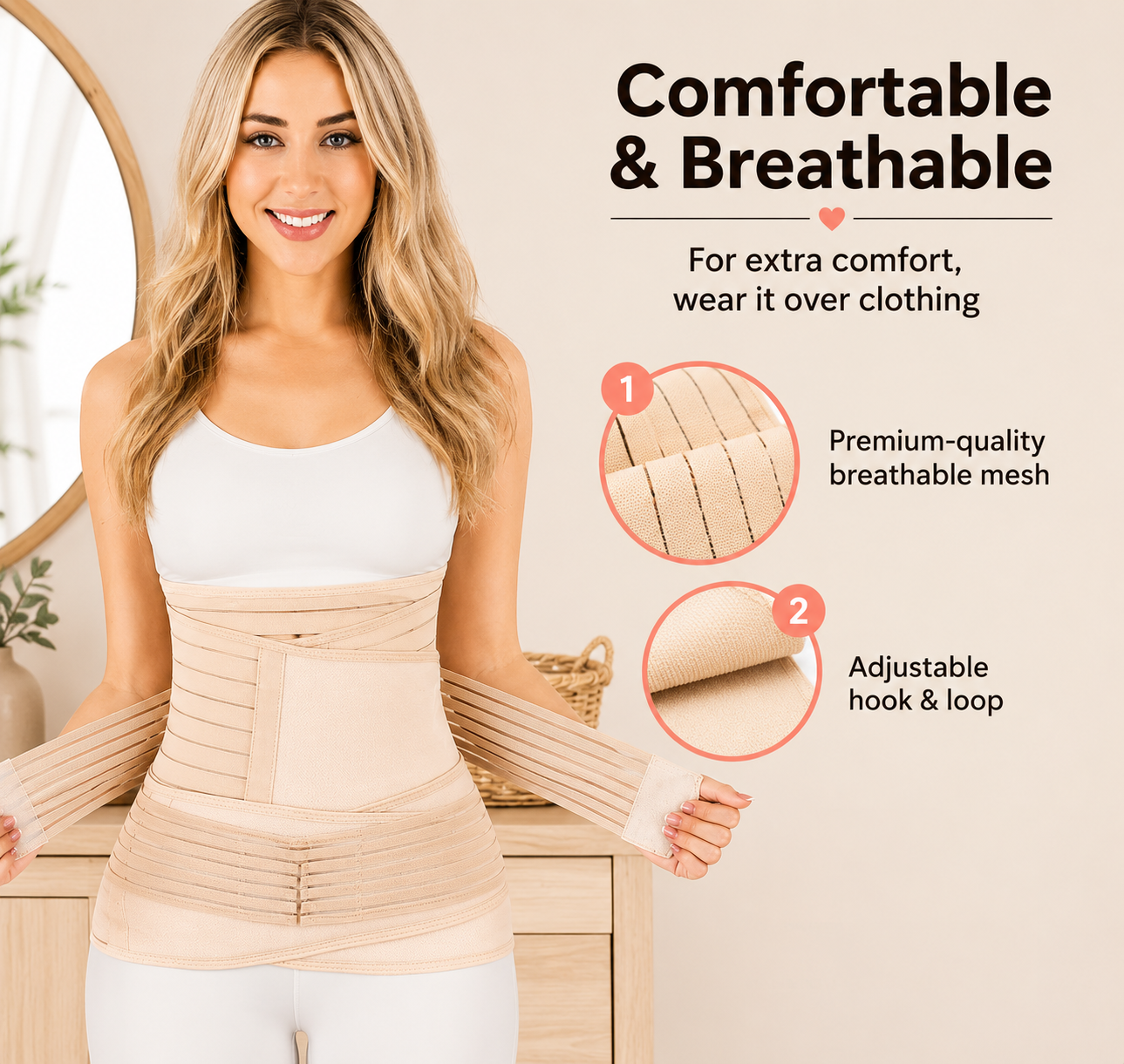 BellyEase™ Postpartum Belly Wrap — Adjustable Comfort Support for New Moms