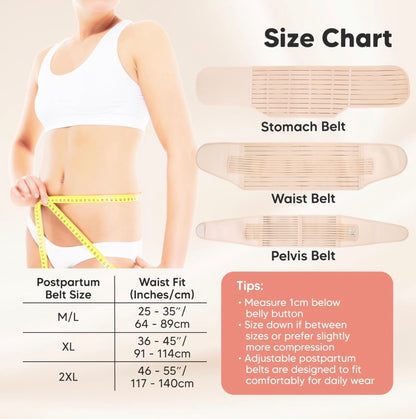 BellyEase™ Postpartum Belly Wrap | #1 C-Section Recovery Belt | Doctor Recommended for New Moms