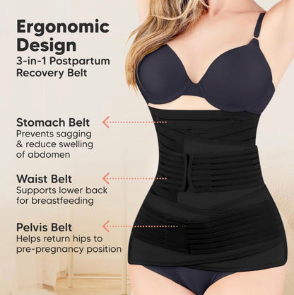 BellyEase™ Postpartum Belly Wrap | #1 C-Section Recovery Belt | Doctor Recommended for New Moms