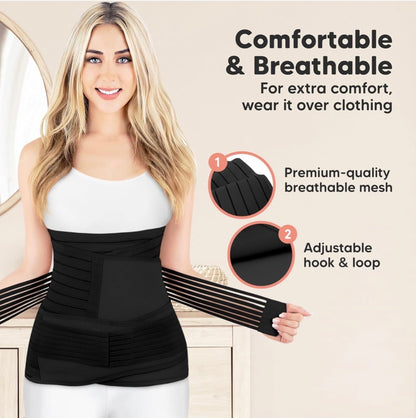 BellyEase™ Postpartum Belly Wrap | #1 C-Section Recovery Belt | Doctor Recommended for New Moms