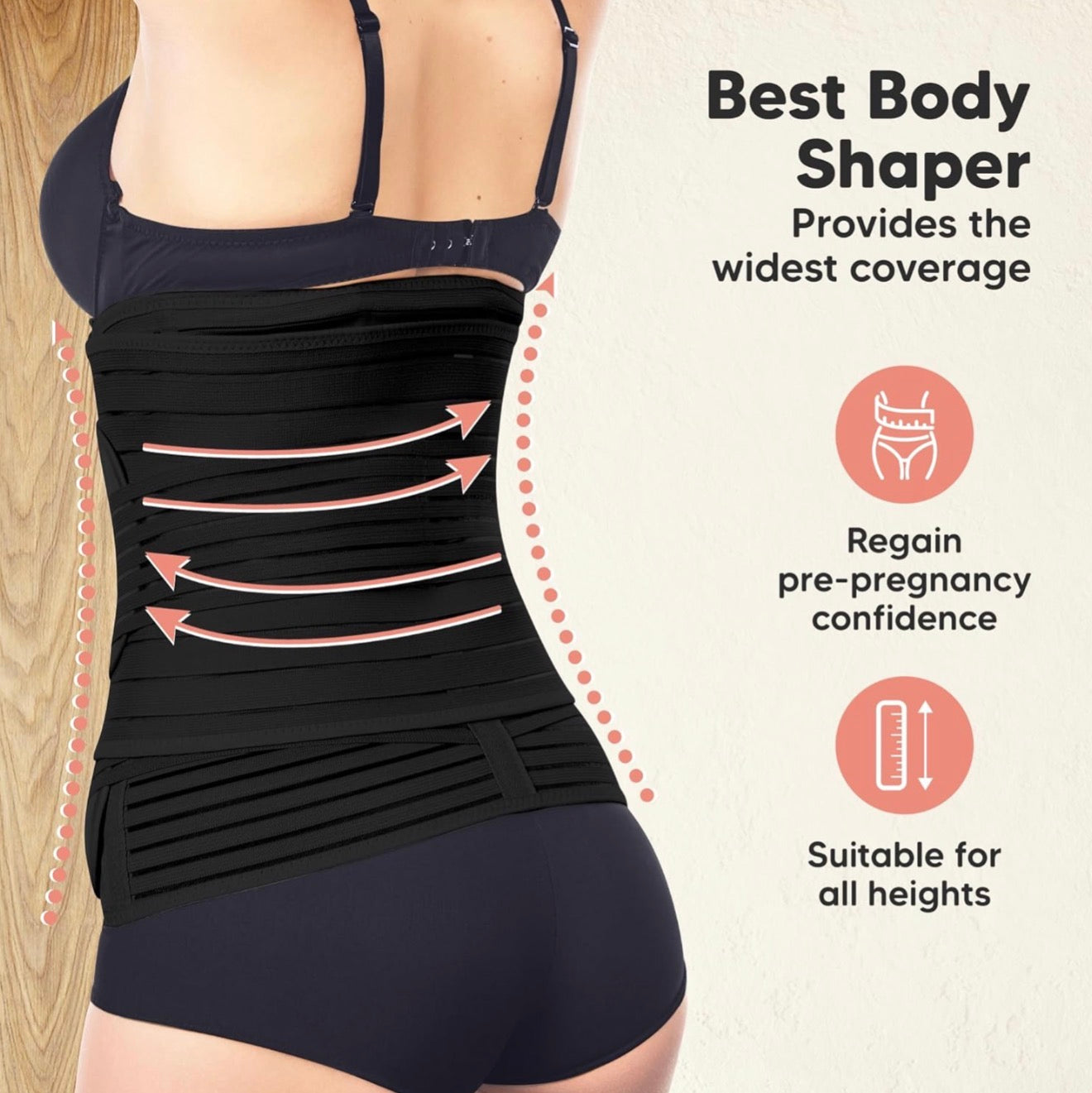 BellyEase™ Postpartum Belly Wrap | #1 C-Section Recovery Belt | Doctor Recommended for New Moms