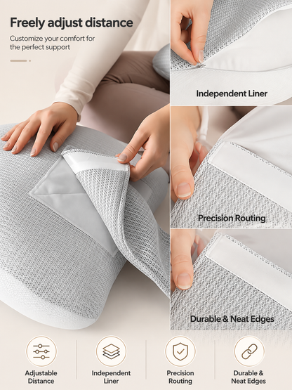 BellyEase™ Cotton Bump Support Pillow — Adjustable Pregnancy Side-Sleeping Cushion