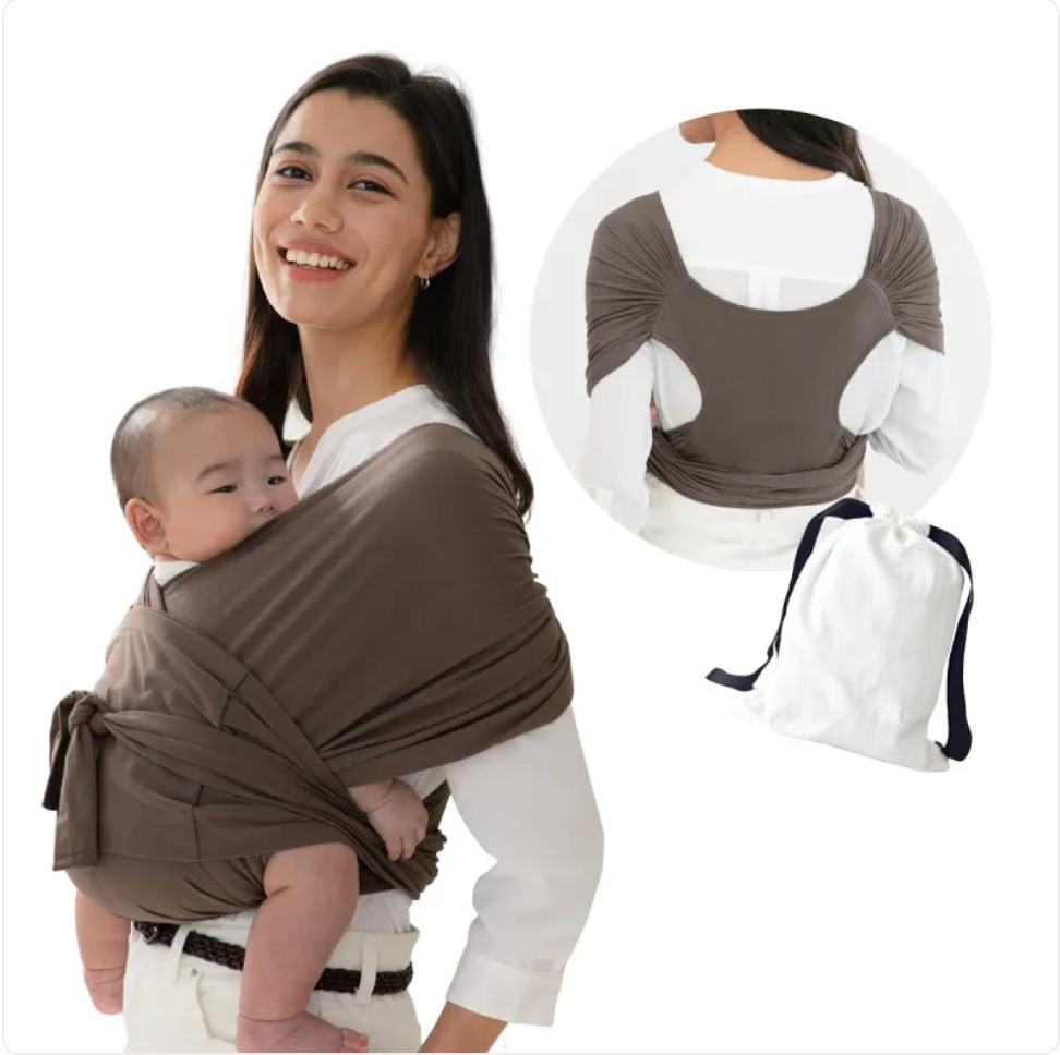 BellyEase™ SnuggleWrap Baby Carrier — Hands-Free Cotton Wrap for Newborns & Toddlers