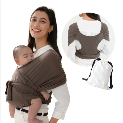 BellyEase™ SnuggleWrap Baby Carrier — Hands-Free Cotton Wrap for Newborns & Toddlers